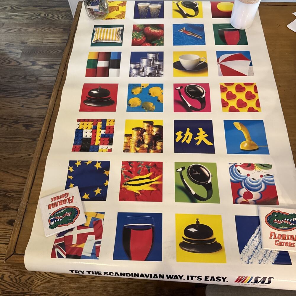 Scandinavian Airlines “Try The Scandinavian Way. It’s Easy” Poster Around World